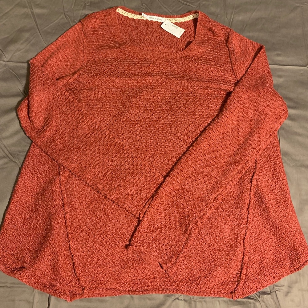 Red oversized sweater